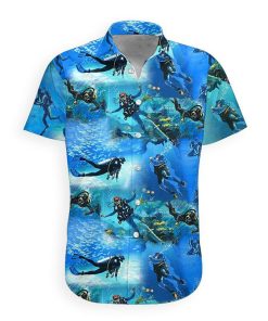 3D Scuba Diving Hawaii Shirt hawaii Short Sleeve Shirt S 