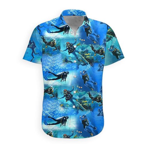 3D Scuba Diving Hawaii Shirt hawaii Short Sleeve Shirt S