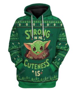 3D Ugly Christmas Strong In Me Cuteness Is Hoodie T-Shirts Apparel MV-QM2711199 3D Custom Fleece Hoodies Hoodie S 
