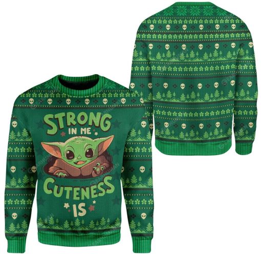 3D Ugly Christmas Strong In Me Cuteness Is Sweater Apparel MV-QM2711199 Ugly Christmas Sweater
