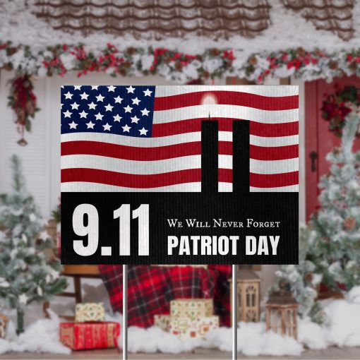 Gearhumans 3D We Will Never Forget Patriot Day Custom Yard Sign - Image 3
