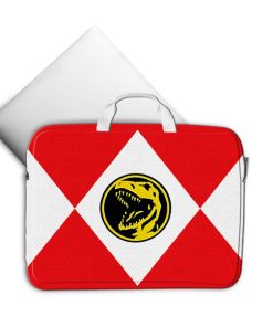 Gearhumans 3D Red Mighty Morphin Power Ranger Custom Laptop Bag