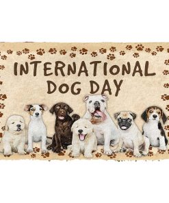 Gearhumans 3D International Dog Day Custom Doormat