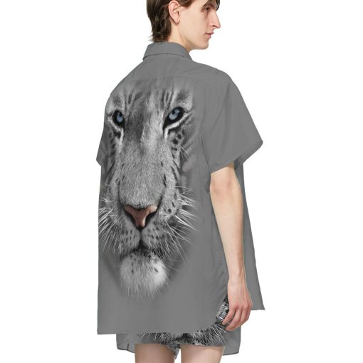Gearhumans 3D White Tiger Custom Hawaii Shirt - Image 4