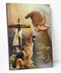 Gearhumans 3D I Am Always With You German Shepherd Custom Canvas