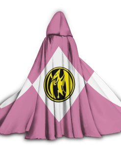 Gearhumans 3D Pink Ranger Custom Hooded Cloak