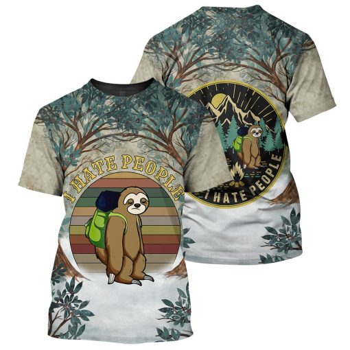 Gearhumans Sloth - 3D All Over Printed Shirt - Image 3