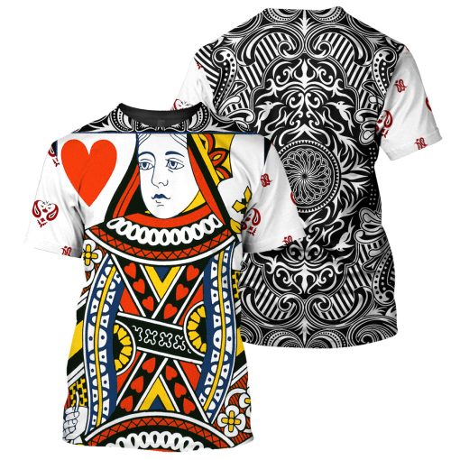 Gearhumans Poker Queen - 3D All Over Printed Shirt 7 Gearhumans Poker Queen - 3D All Over Printed Shirt