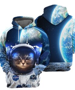 Gearhumans Astronaut Cat - 3D All Over Printed Shirt