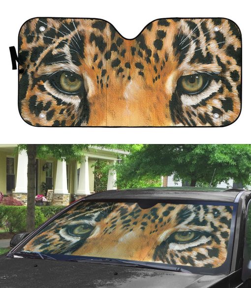 Gearhumans 3D Leopard Eyes Sunshade - Image 3