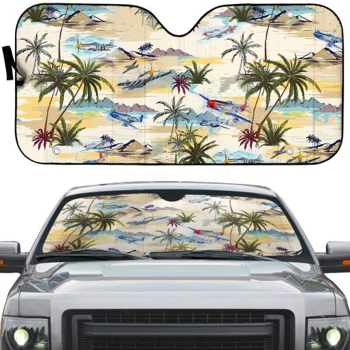 Gearhumans 3D Aircraft Hawaii Car Auto Sunshade