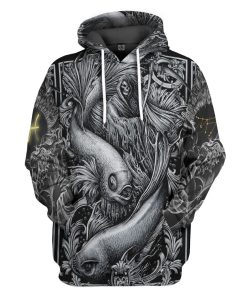 Gearhumans 3D The Dark Side of Pisces Custom Tshirt Hoodie Apparel