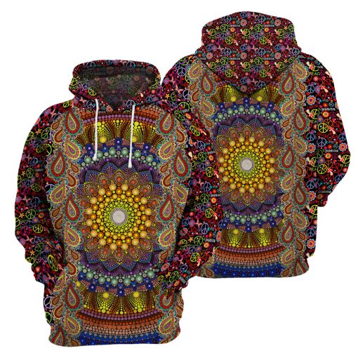 Gearhumans Sunflower Hippie - 3D All Over Printed Shirt