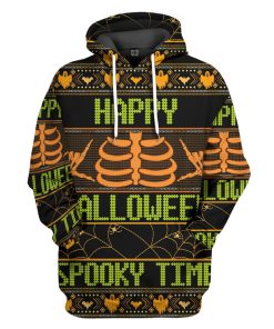 Gearhumans 3D Ugly Halloween Spooky Time Custom Hoodie Tshirt Apparel