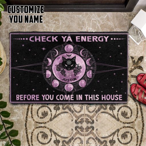 Gearhumans 3D Check Ya Energy Custom Name Doormat - Image 4