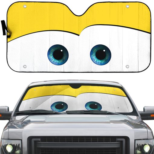 Gearhumans 3D Yellow Auto Sun Shade
