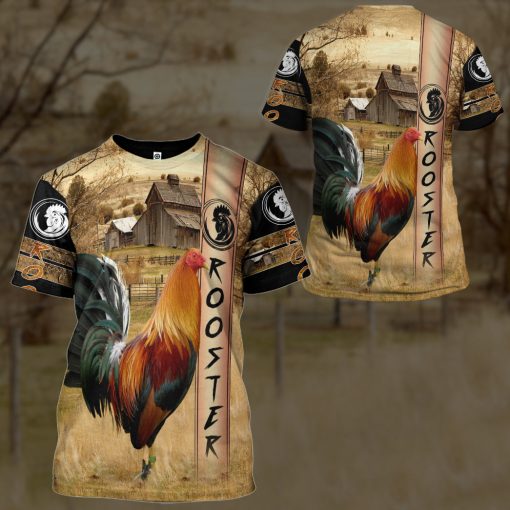 Gearhumans 3D Rooster Custom Tshirt Hoodie Apparel - Image 11
