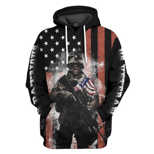 Gearhumans 3D US Veteran Patriot Custom Tshirt Hoodie Apparel