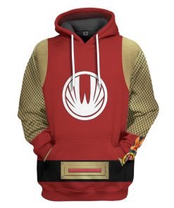 Gearhumans 3D The Red Wind Rangers Ninja Storm Custom Tshirt Hoodie Apparel