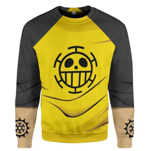Gearhumans 3D One Piece Trafalgar DW ater Law  Custom Hoodie Tshirt Apparel - Image 2