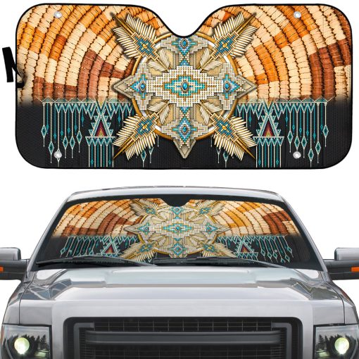 Gearhumans 3D Strong Native American Women Car Auto Sunshade