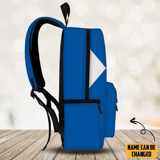 Gearhumans 3D Blue Ranger Custom Name Backpack - Image 7
