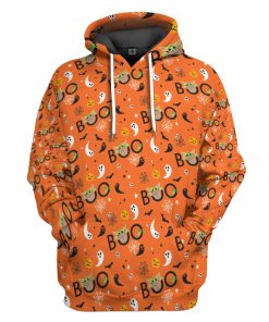 Gearhumans 3D SW Halloween Peekaboo Yoda Custom Tshirt Hoodie Apparel