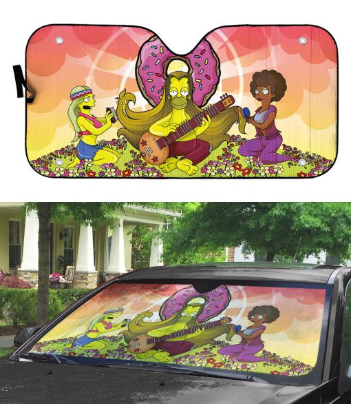 Gearhumans 3D Hippie Simpsons Custom Sunshade - Image 3