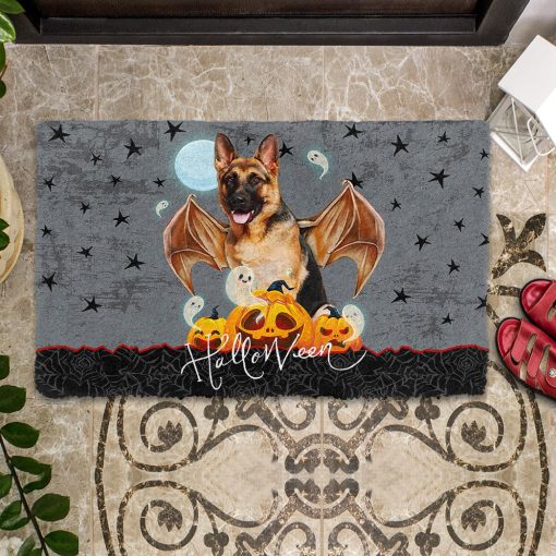 Gearhumans 3D Halloween Vampire German Shepherd Custom Doormat 5 Gearhumans 3D Halloween Vampire German Shepherd Custom Doormat - Image 4