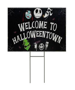 Gearhumans 3D Welcome To Halloweentown Custom Yard Sign