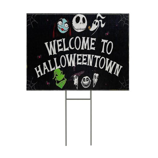 Gearhumans 3D Welcome To Halloweentown Custom Yard Sign