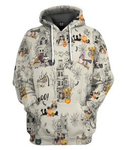 Gearhumans 3D Halloween Town With Shih Tzu Dog Custom Tshirt Hoodie Apparel