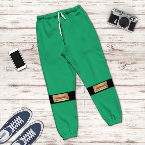 Gearhumans 3D Green Samurai Rangers Ninja Storm Custom Sweatpants - Image 4