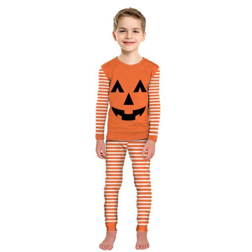 Gearhumans 3D Trick Or Treat Pumpkin Custom Family Pajamas - Image 2