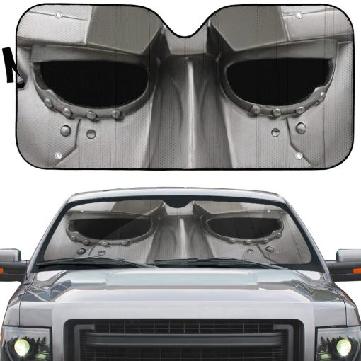 Gearhumans 3D FF Dr Doom Mask Skull Custom Car Auto Sunshade - Image 2