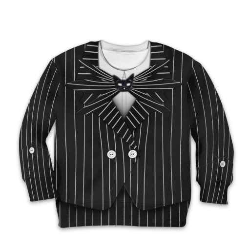 Gearhumans 3D Jack Skellington Halloween Cosplay Custom Kid Hoodie Tshirt Apparel 2 Gearhumans 3D Jack Skellington Halloween Cosplay Custom Kid Hoodie Tshirt Apparel - Image 2