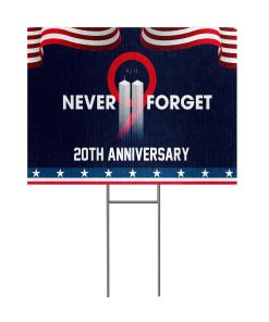 Gearhumans 3D Patriot Day Never Forget Custom Yard Sign
