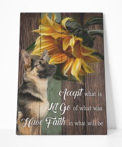 Gearhumans 3D Accept What Is Have Faith In What Will Be German Shepherd Custom Canvas