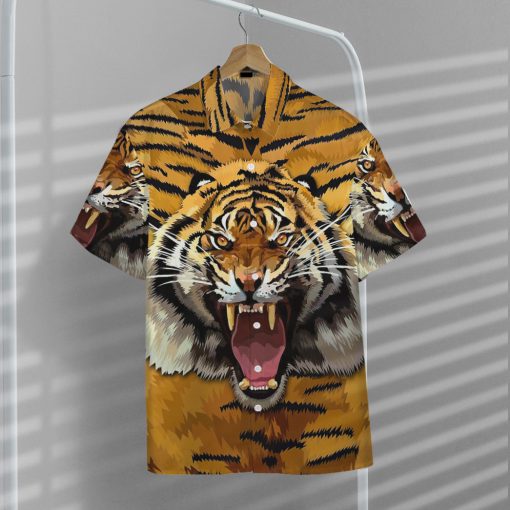 Gearhumans 3D Tiger Roar Custom Hawaii Shirt