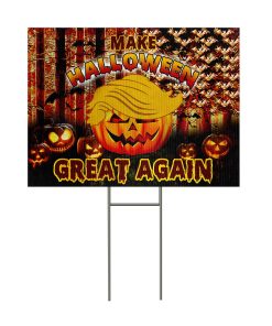 Gearhumans 3D Make Halloween Great Again Custom Yard Sign