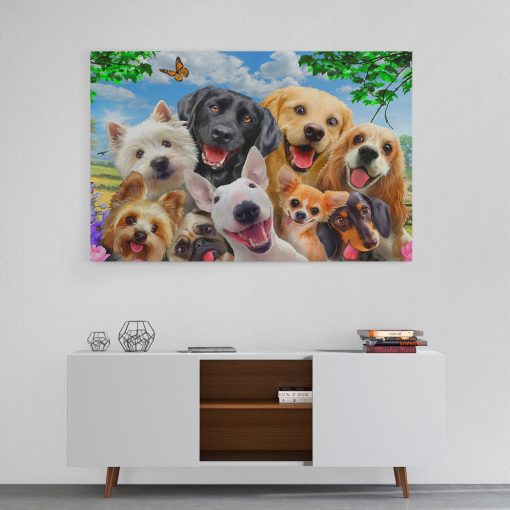 Gearhumans 3D Happy Dogs Day Custom Canvas - Image 5