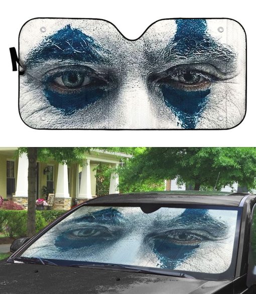 Gearhumans 3D Joker Face Paint Custom Car Auto Sunshade - Image 3