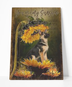 Gearhumans 3D You Are My Sunshine German Shepherd Custom Canvas