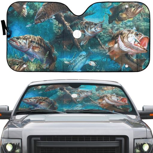 Gearhumans 3D Bass Fishing Custom Sunshade - Image 2