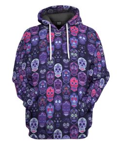 Gearhumans 3D Sugar Skulls Custom Tshirt Hoodie Apparel