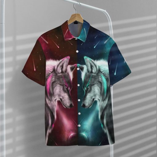 Gearhumans 3D Wolf Spirit Custom Hawaii Shirt - Image 5