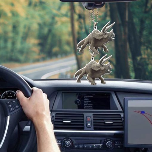 Gearhumans 3D Triceratops Dinosaur Custom Car Hanging
