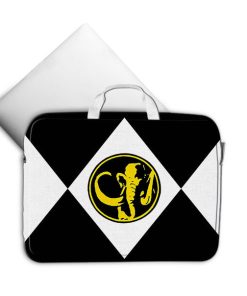 Gearhumans 3D Black Mighty Morphin Power Ranger Custom Laptop Bag