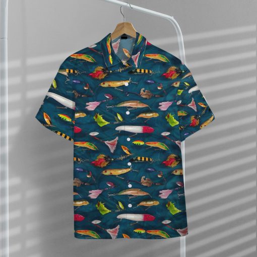 Gearhumans 3D Fishing Lures Custom Hawaii Shirt - Image 6