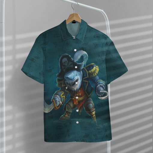 Gearhuman 3D Pirate Shark Custom Hawaii Shirt - Image 6